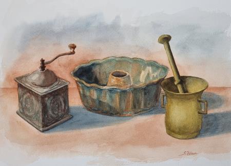 Stari dobri časi ( akvarel 30x40 – 2023) S. Zdovc